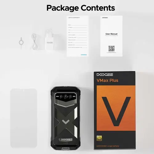 DOOGEE V Max Plus Rugged Phone 6.58" Display Dimensity 7050 Telephone Portable 36GB+512GB 22000mAh 200MP Smartphone Android 14 - Image 6