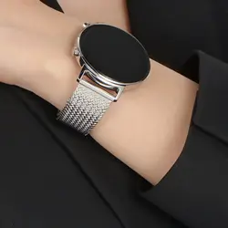 Universal Milanese Mesh Strap - Durable Stainless Steel Watchband with Tool - 22mm (Silver)