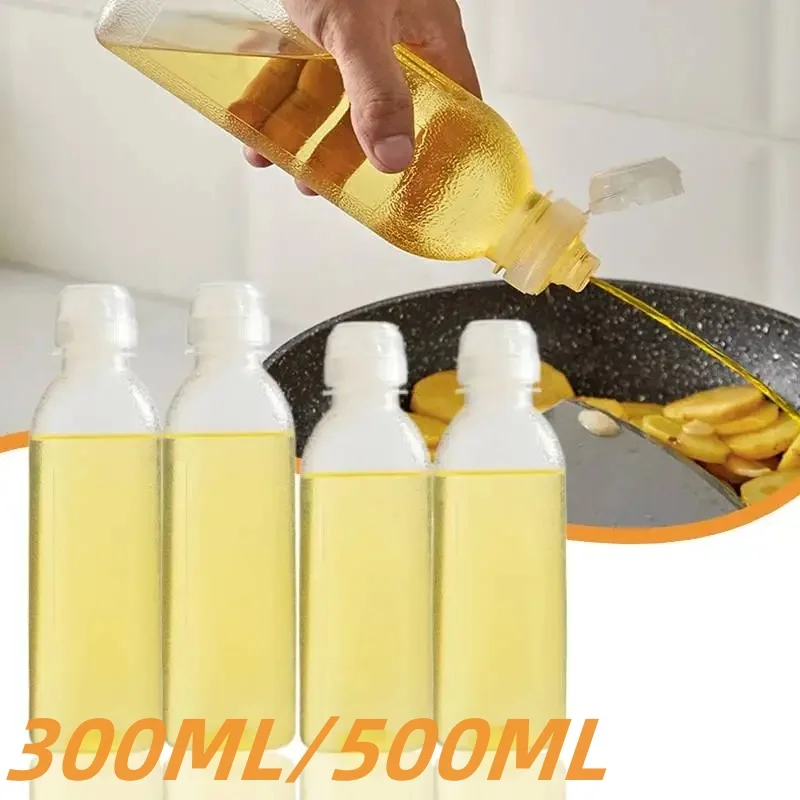 New 300ml/500ml Kitchen Squeeze Oil Bottle Dispenser Oil Spray Bottle Condiment Cooking Baking Ketchup Mustard Vinegar Olive
