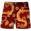 Dragon Totem Graphic Beach Shorts Pants Men y2k 3D Printing Surf Board Summer Hawaii Swimsuit Swim Trunks Cool Ice 2