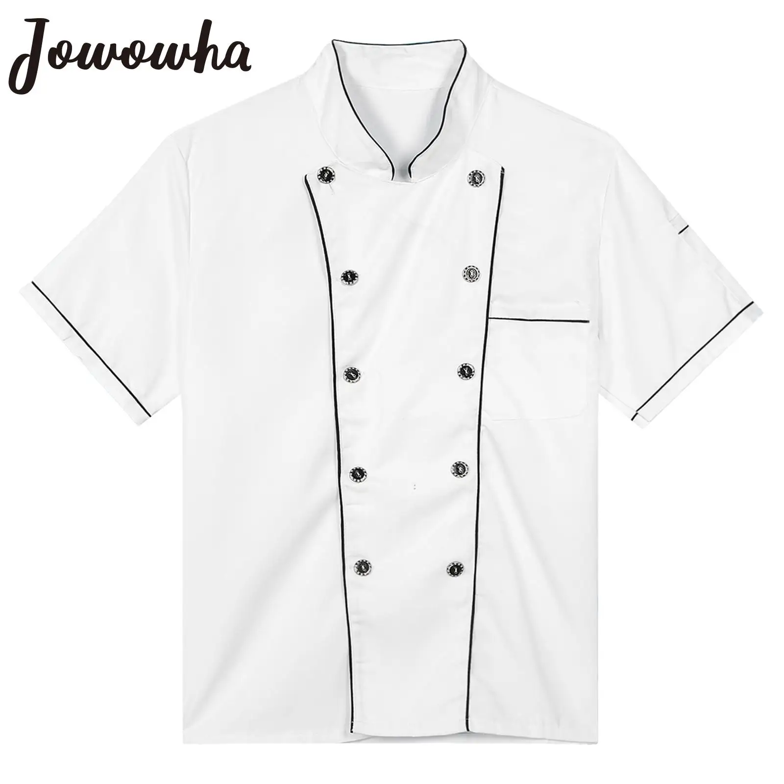 Mens Womens Chef Shirt Adults Kitchen Work Uniform Cook Jacket Coat Hotel Restaurant Canteen Cake Shop Cafe Food Service Costume mens cake shop cafe pastry chef jacket hotel cook uniform restaurant cooking coat kitchen canteen long sleeve work clothing