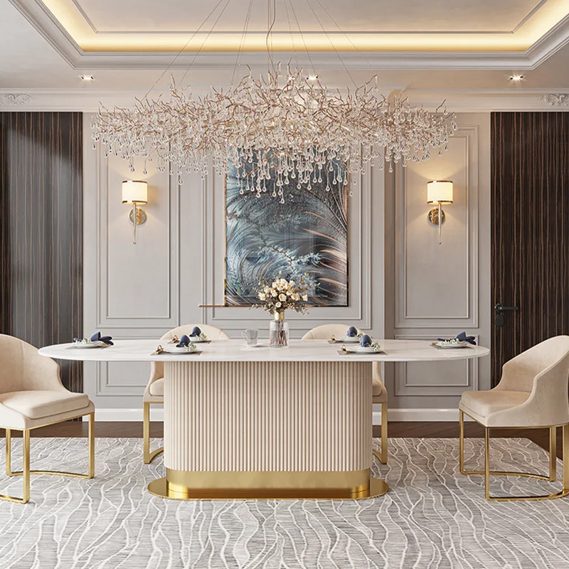 Extendable Oval Marble Table 3