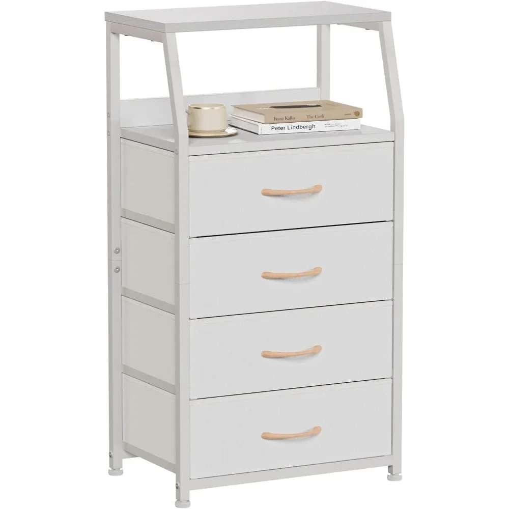 

Tall 4 Drawers Dresser, Vertical Storage Tower for Bedroom, Hallway, Entryway, Nursery, Closet Organizer, Nightstand Bedside