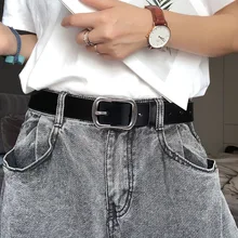 

Pin Buckle Cowhide Belt Male Black Retro Belt Female Leather Ins Wind Decoration Casual Jeans Belt Woman Belts for Dress
