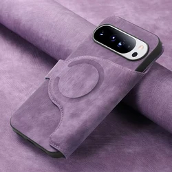 Magnetic 2 - in - 1 Detachable Leather Card Wallet Case with Flip Card Slots - Pixel 11 Pro XL (Purple)