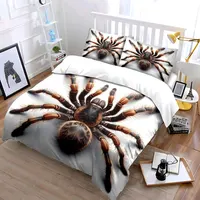 Ensemble de housse de couette à motif d'araignée 3D en fourrure, impression numérique, literie colorée en polyester avec fermeture à glissière, pour cadeaux pour enfants 5