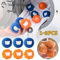 8-1pcs Magic Laundry Ball Kit Reusable Clothes Hair Cleaning ball Washing Machine Filter Pet Hair Remover Ball for Cat and Dogs