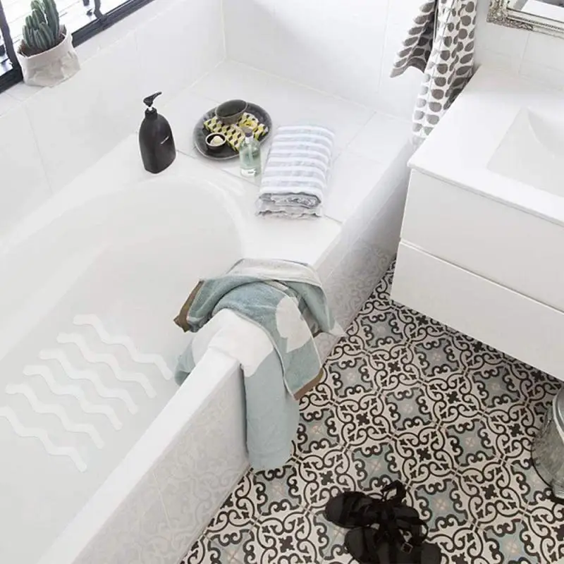 Carpet Anti Slip Stickers Anti Slip Strips Anti Slip Stickers Anti Slip Bathtub Stickers Bathtub Stickers Carpet Anti Slip Sticker 36-6PCS Anti-Slip Strips Safety Shower Treads Stickers Bathtub Non Slip Stairs Step Appliques Anti Skid Tape Bath Safety Strips