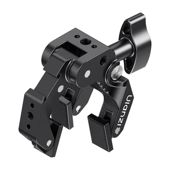 U​lanzi CO78 Super Clamp 3-Jaw High Stability for Edge Desk Banister Handlebars Branches Outdoor Shot with 1/4" Cold Shoe Mount