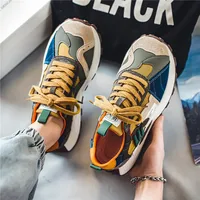 Mens Fashion Multicolor Lace-Up Platform Sneakers Low-Top Non Slip Round Toe Casual Chunky Sports Shoes Man Tennis Wedge Trainer 2
