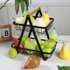 Metal Fruit Basket Fold Household Removable Fruit Baskets Large Capacity Simplicity Beautiful Antirust Kitchen Vegetable Basket 3