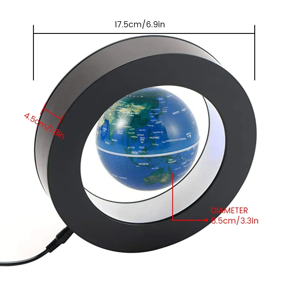 Novelty Magnetic Levitation Globe Light 3inch LED Floating