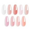 KODI JYJ Rubber Base Gel Jelly Semipermanent Sparkle Nail Base Coat 2 in 1 Natural Color Base Gel Polish Manicure Nude uv Gellac 3