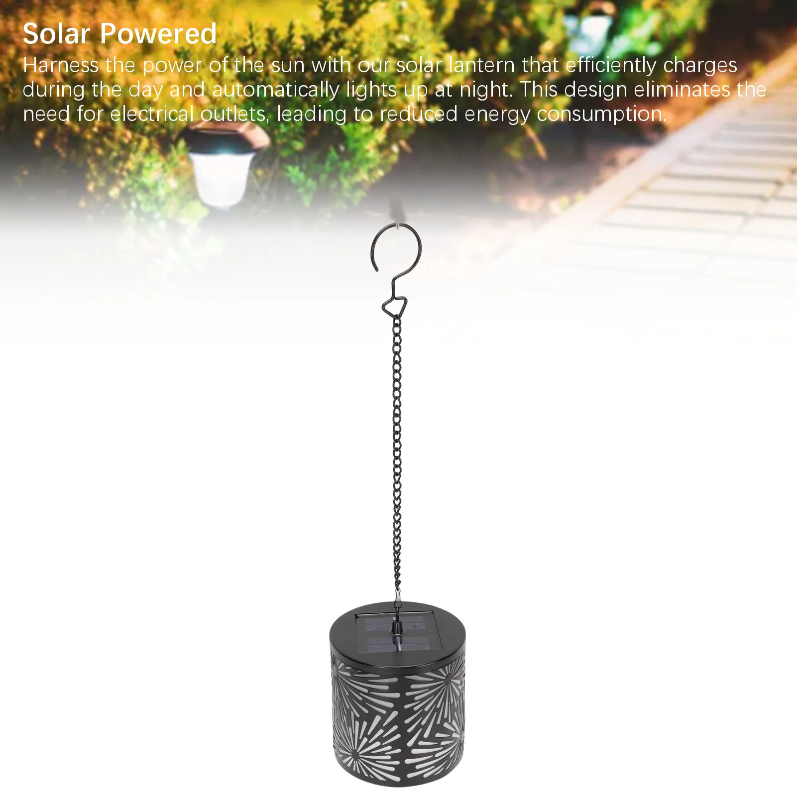Solar Lamp Solar Lantern with Flash Mode Rain Proof 3D Light Effect Retro Solar Lamp for Outdoor Terrace Garden Decoration