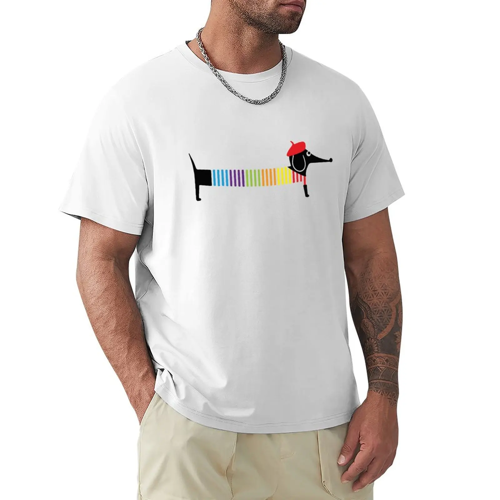 

Long French Style Dachshund T-Shirt for a boy heavyweights tees plain black t shirts men