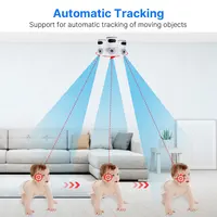 Caméra 4G avec carte Sim 8MP 4K double objectif double écran Audio bidirectionnel moniteur bébé intérieur caméra IP Surveillance CCTV sécurité à domicile 3
