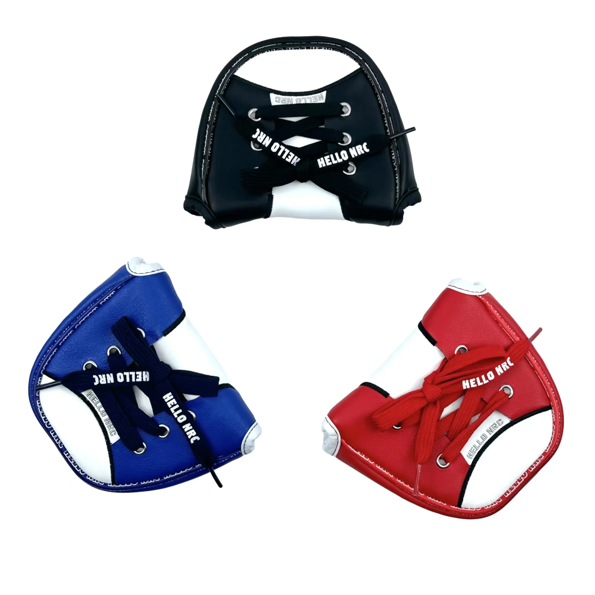 

Shoes Pattern Golf Putter Cover PU Leather Mallet Putter Cover Magnetic Closure Golf Head cover