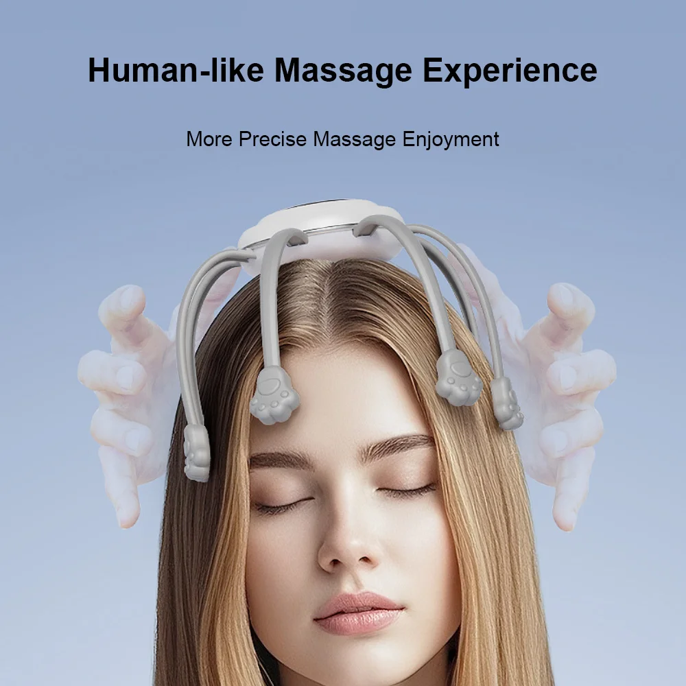 Electric Scalp Massager Octopus Head Massager Stress Relax Claw Vibrating Hair Scalp Relaxation Fatigue Relief Stress Relax