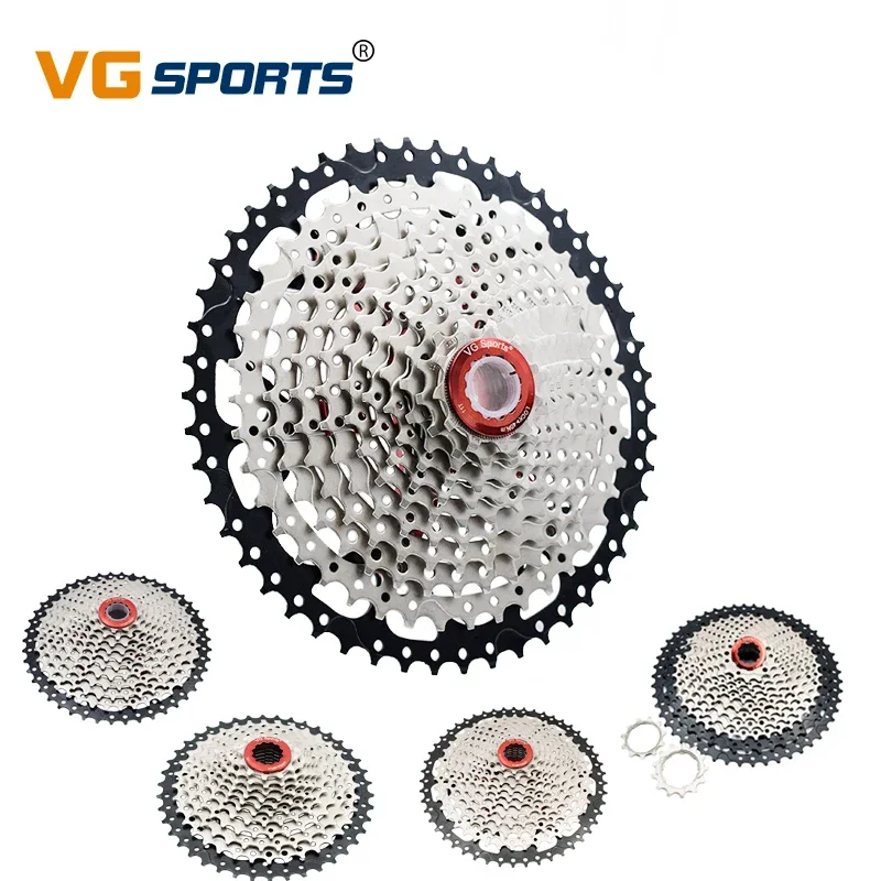 

VG Sports Mountain Bike Parts MTB 11 12 Speed Cassette 11S 12S Velocidade 42T 46T 50T 52T Silver Cogs Bicycle Freewheel Cdg