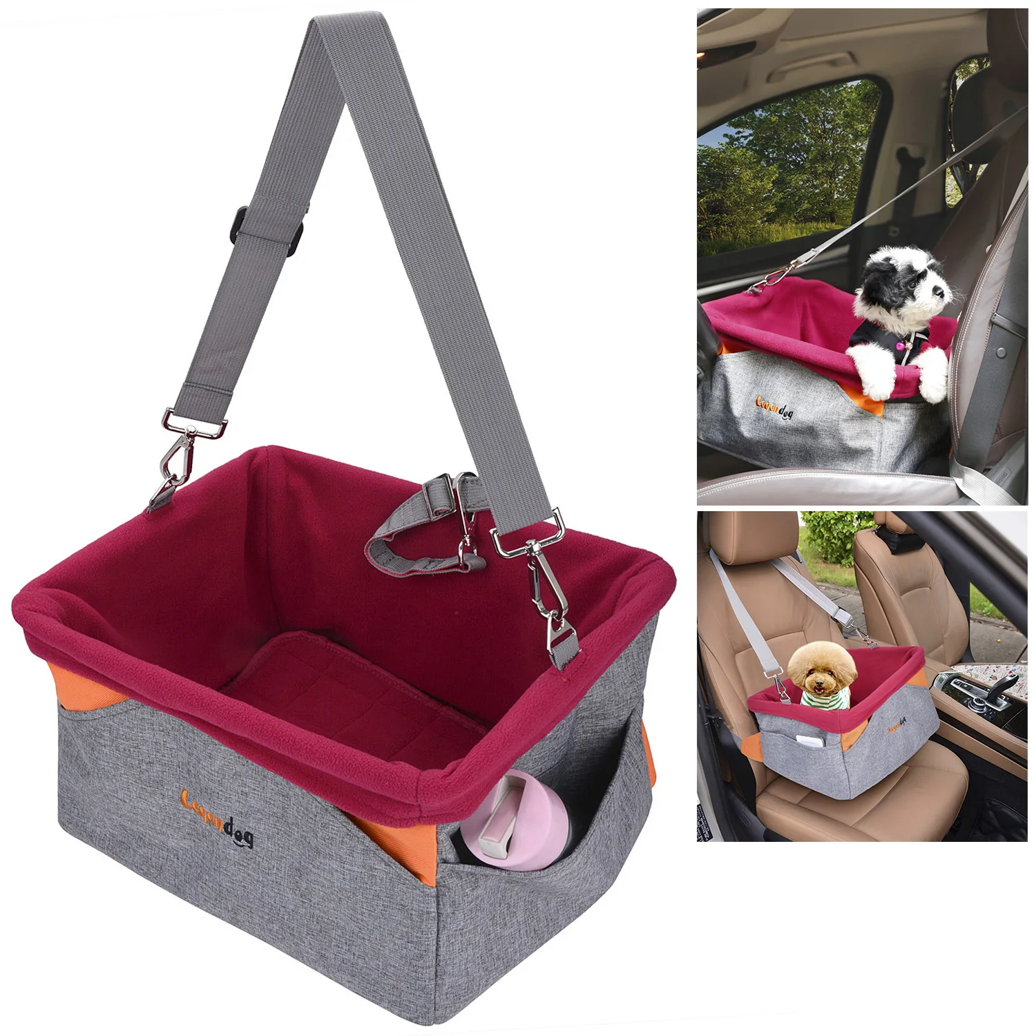 Multi-Functional Portable Pet Booster Travel Pet Car Seat Carrier For Dogs Cats With Cushion Adjustable Strap Safety Car Seat