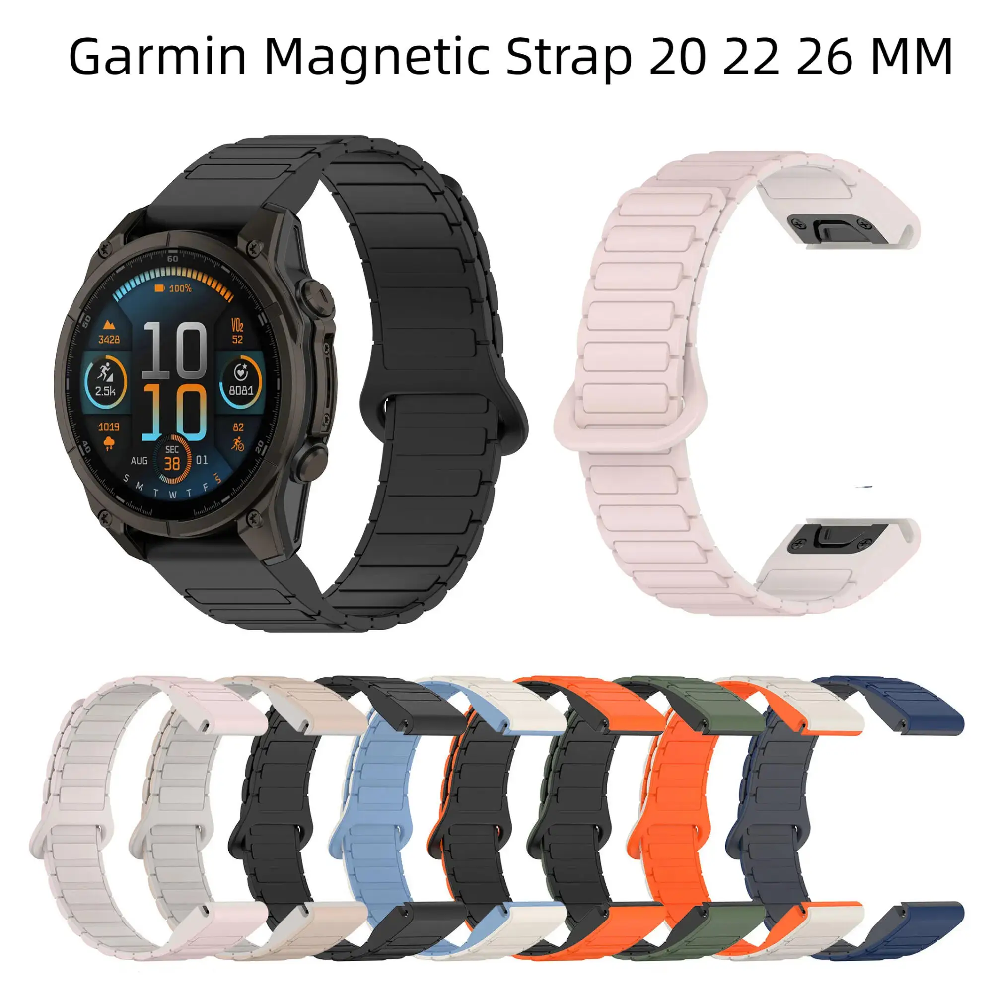 Silicone Magnetic QuickFit Bracelet Strap - Universal Fit
