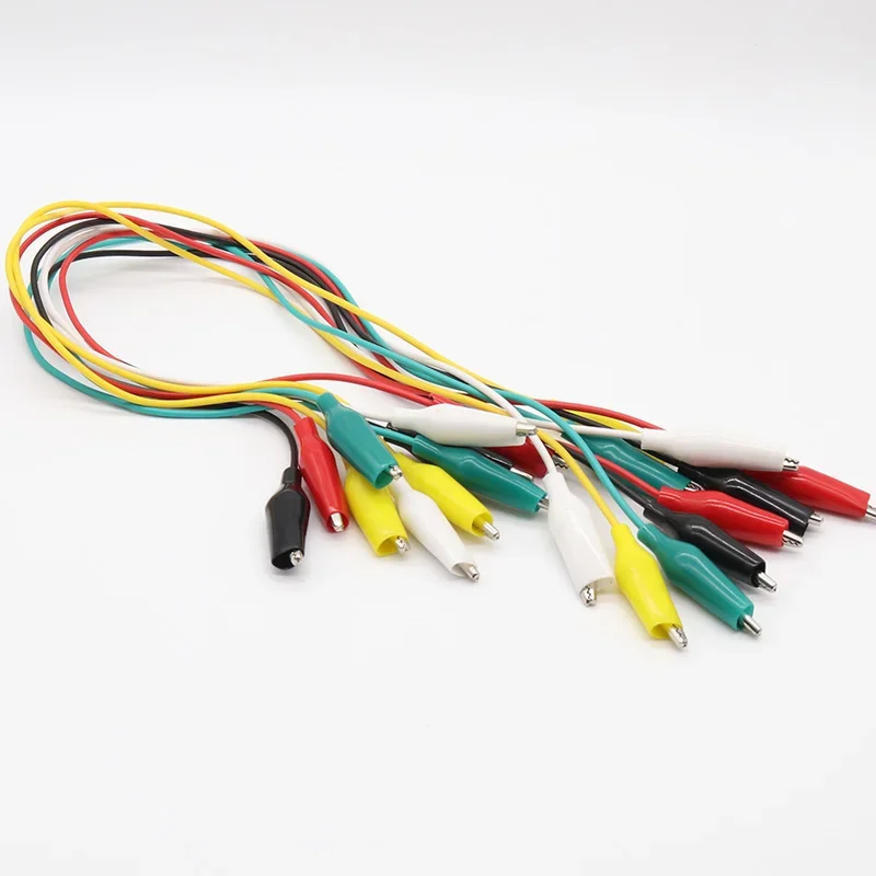 10pcs 2pcs Line length 45cm Crocodile Alligator Clips 28mm Double-ended Crocodile Clips Cable Wire Testing Wire Clip