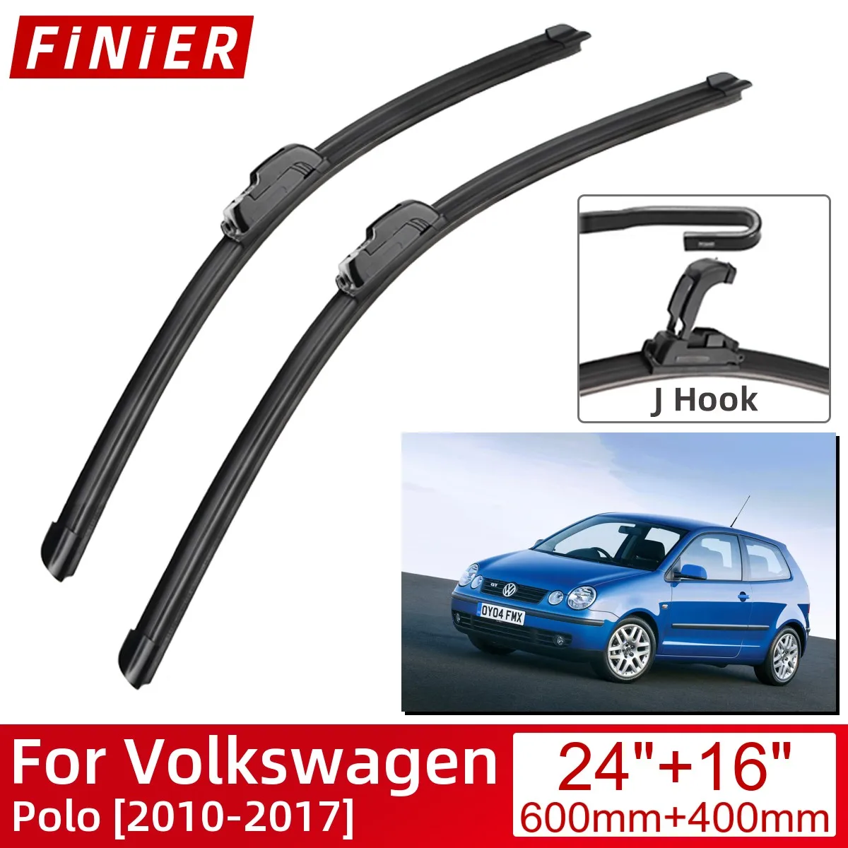 Für Volkswagen Polo 2010-2017 Auto Zubehör Frontscheibe Wischer Klinge  Pinsel Scheibenwischer U Typ J Haken 2017 2016 2015 2014 - AliExpress