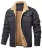 Men’s Winter Faux Shearling Jacket – Black Parka 4
