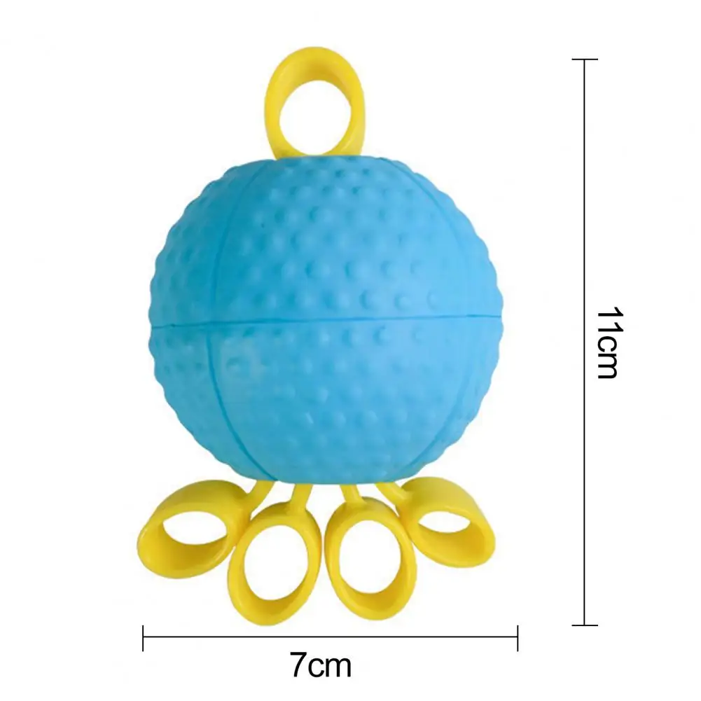 Hand Strengthener Grip Trainer Ball with Elastic Silicone Finger Cot Rehabilitation Training Exercise