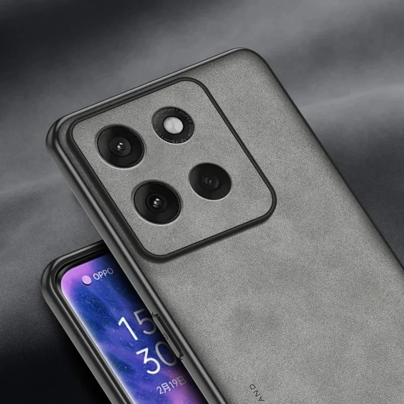 Sheepskin PU Leather Shockproof Matte Case with Soft Frame Bumper