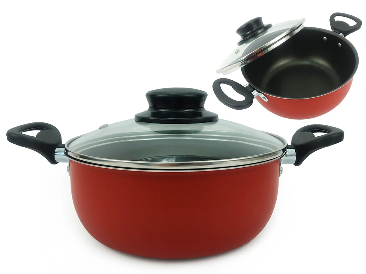 8 Pieces Elegant Non-stick Cookware Set and Glass Lid - 2