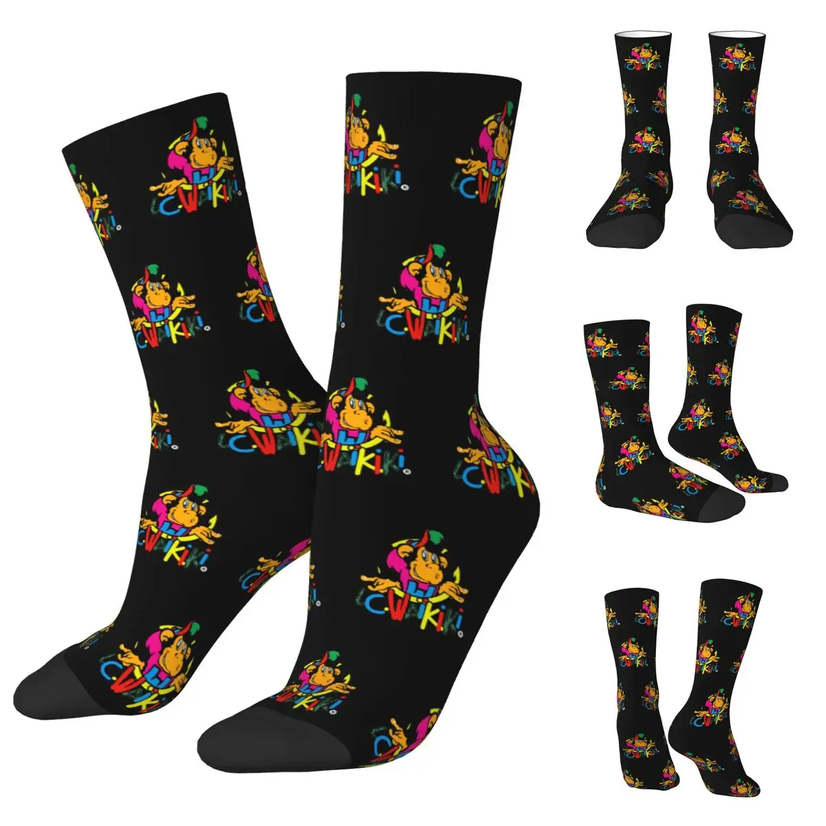 Lc Waikiki Monkey Essential Men Women Socks,Windproof Beautiful printing Suitable for all seasons Dressing Gifts bad monkey