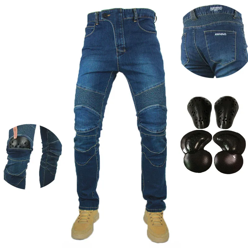 Komine Motorcycle Jeans Pants Men Motorcycle Protect Jeans Moto