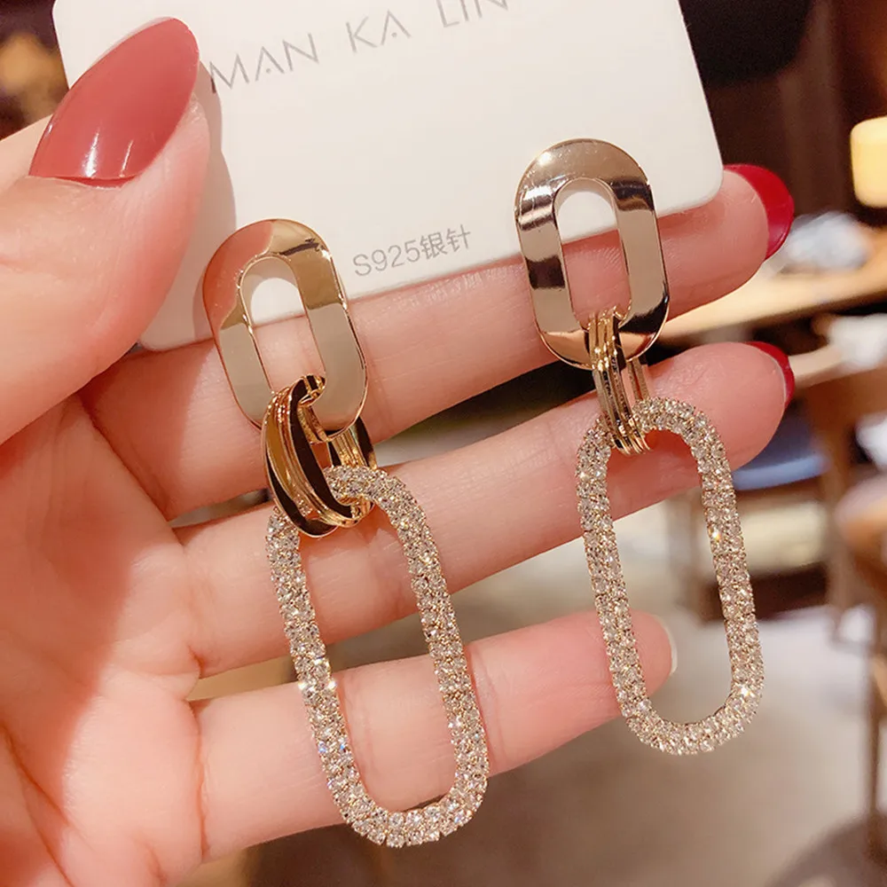 Korean Stud Earrings For Women Vintage Pearl Dangle Drop Gold Color Earring Set stud earrings dangle earrings pearl earrings
