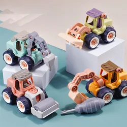Bricolage démontage d'écrou de voiture, ingénierie, vis d'écrou, pelle, Bulldozer, modèle de camion, outil éducatif précoce, jouets pour enfants 