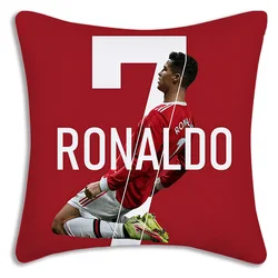 Cartoon Sofa Decorative Pillow Cover - Double - Sided Plush Cushion Featuring Cute Football Star Design - PC70x70cm(28x28in) (156HY923A04)