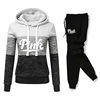 2024 Hot Sales Womens Tracksuit Print ColorBlock Hooded Sweatshirts Fashion Trend Versatile Pullover Street Warm Casual Clothing 3