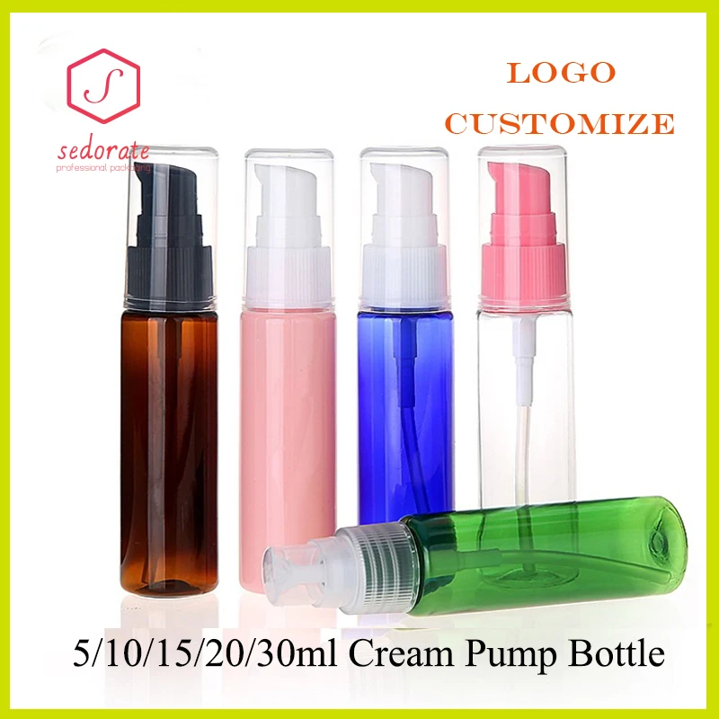 10/30/50pcs 5ml 10ml Empty Cream Pump Plastic Bottle 15ml Travel Refillable Serum 30ml PET Container Oil Pump Bottle ZM018