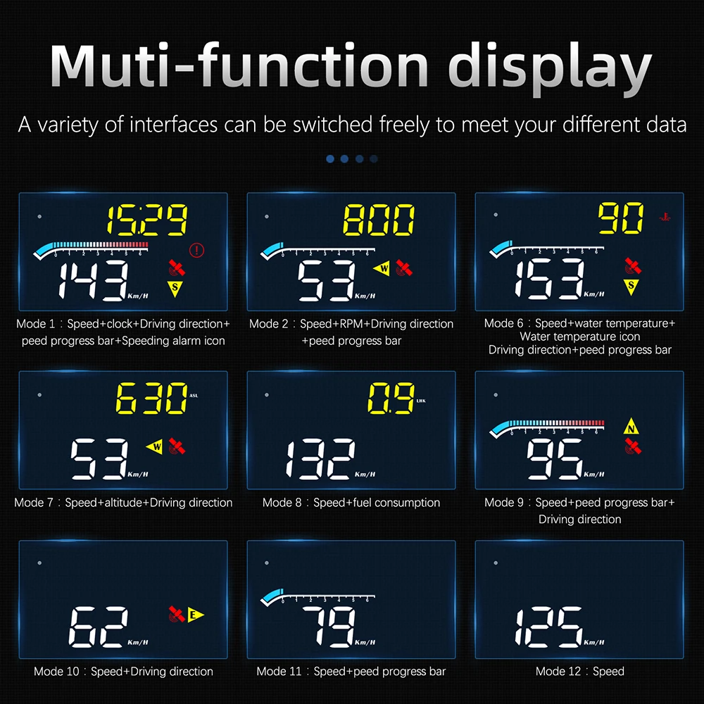 M13 OBD GPS HUD ڵ  ÷  ð ӵ, KMH  ӵ ˶ ׽ ڵ    ׼