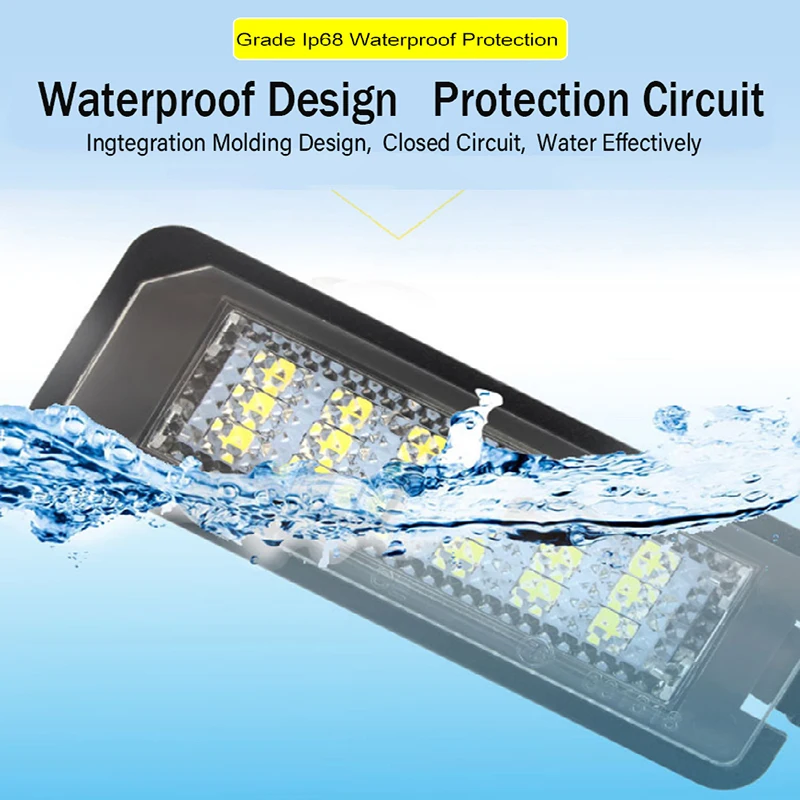 2Pcs No Error LED License Plate Lights Car Number Lamps For Porsche Cayenne Carr
