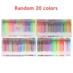 Vibrant Gel Pen Collection - 100 Multicolor Gel Pens (Random 20 colors)