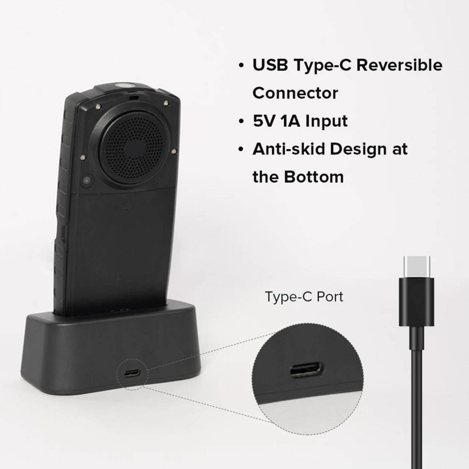 AGM Charging Dock AGM DCD-M67 5V 1A USB-C / Type-C Desktop Charging Dock For AGM M6 / M7 AGM Phone Charger For AGM M7