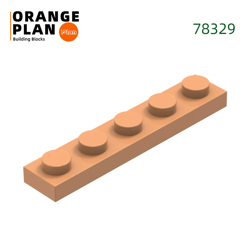 Vibrant Orange Building Plate 100g - Creative DIY Toy Assembly Parts