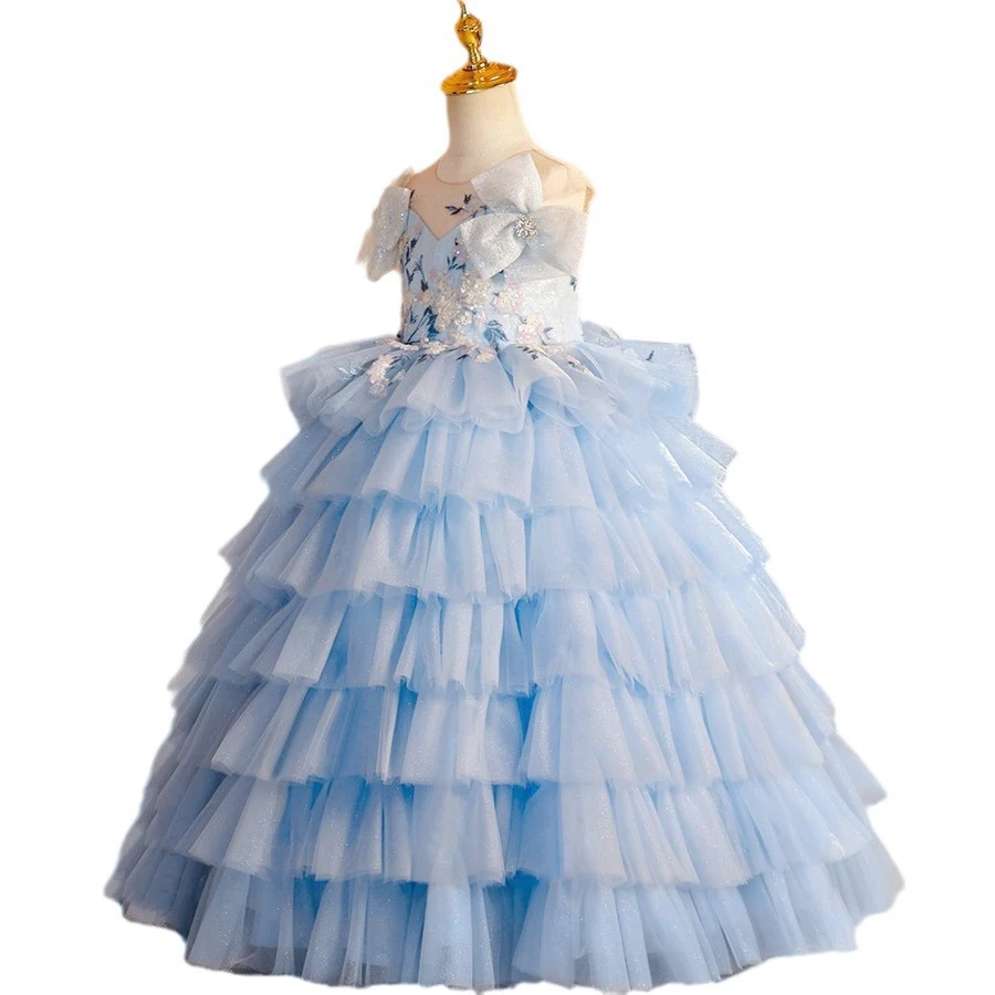 Girls' Beaded Satin Tulle Flower Girl Dress – Wedding, Pageant, Party Dress With Sequined Bodice
