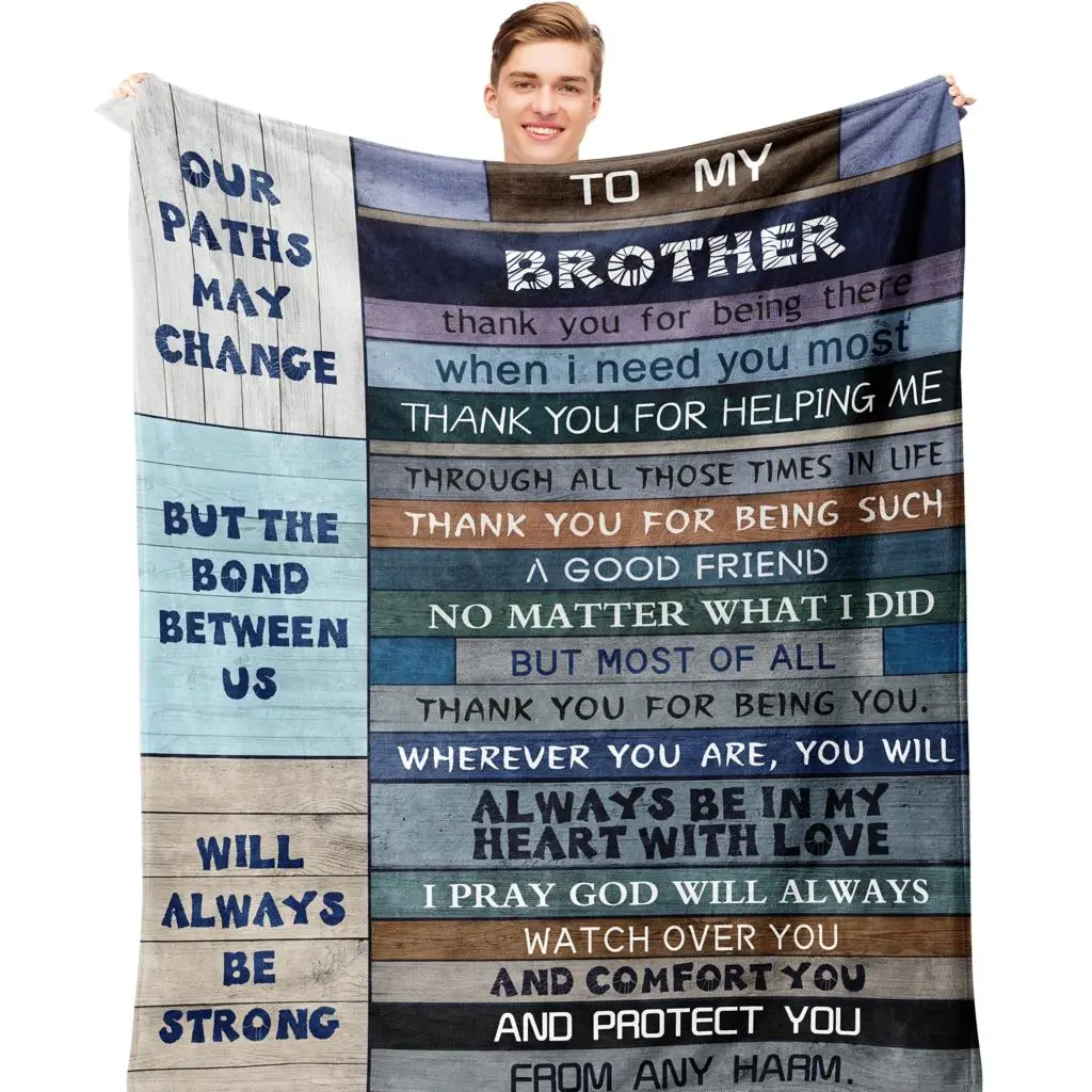 

Gifts for Brother Blanket-Brother Gifts From Sister-Gifts for A Brother-Gifts for Brother Birthday＆Graduation Soft Throw Blanket