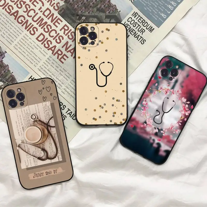 Medicine stethoscope Phone Case for iPhone 11 12 13 Mini Pro Max 8 7 6