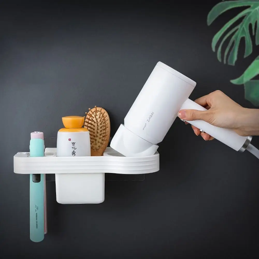 

Многофункциональные подвесные аксессуары для ванной комнаты, настенный стеллаж для хранения, плойка, полка, держатель для фена