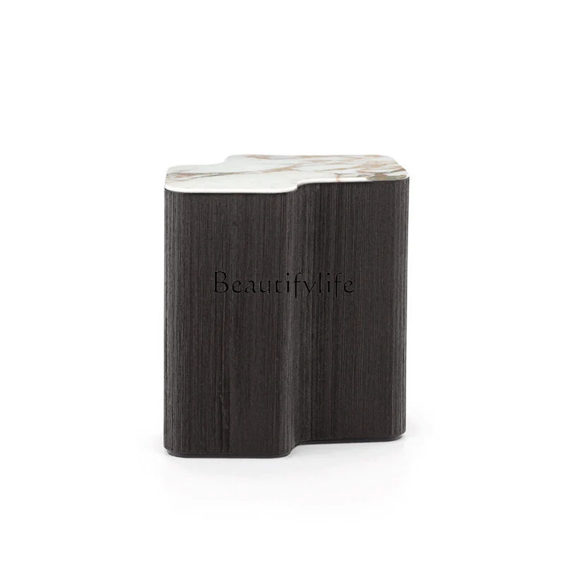 

Italian Marble Coffee Table Light Luxury Living Room Home Solid Wood Square Tea Table Sofa Side Table