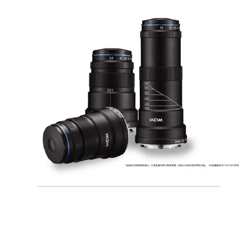 Laowa 25mm f/2.8 2.5-5X Venus Optics 울트라 매크로 렌즈(니콘 Z/캐논 RF/-E/L-마운트용 마운트 및 조명 포함)