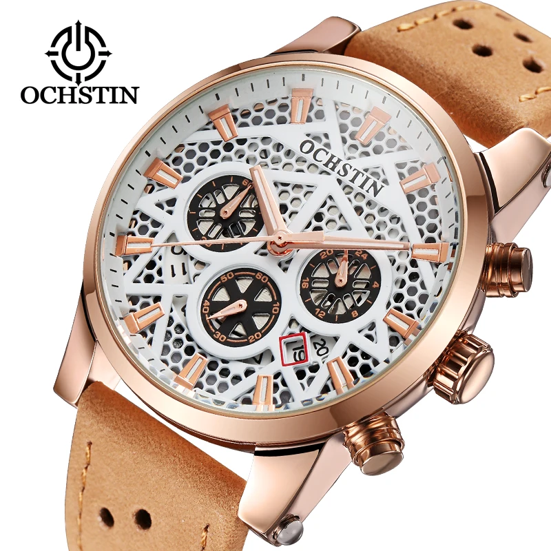 Ochstin 2024 New Pilot Series Trendy Personalized Multi functional Automatic Quartz Movement Men's Quartz Watch